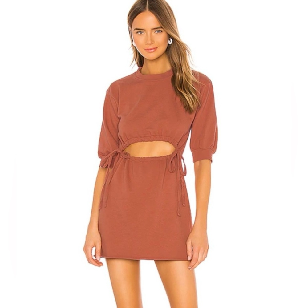 Lovers + Friends Rust Cutout Mini Dress